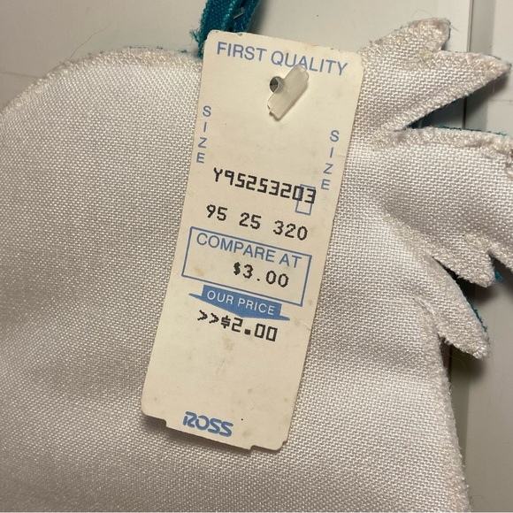 Vintage Flamingo Beach Pot Holder quilted beach theme kitchen decor Florida 90s - Picture 7 of 12